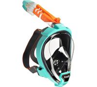 OCEAN REEF - Aria QR+ Masque de Snorkeling Intégral - Vision sous-Marine à 180 Degrés et Mécanisme de Libération Rapide (Sarcelle, M/L)