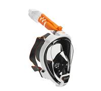 OCEAN REEF - Masque de plongée Aria QR + - Masque de Plongée Visage Complet avec Pièce Buccale - Visions à 180 Degrés sous l'eau - Couleur Blanc - Taille M/L