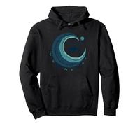 Ocean Rhythm Dolphin Wave Art, décoration de Plage et de Vie Marine Sweat à Capuche, Unisexe pour Adultes, Noir, L