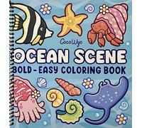 Ocean Scene: Coloring Book for Adults and Kids, Bold and Easy Designs for Relaxation with Sea Life (Bold & Easy Coloring)