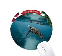 ocean sea turtle science nature photo tapis de souris en caoutchouc de sapin de noël