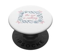 Ocean Seashell Starfish The Sea is Calling Citation PopSockets PopGrip Adhésif