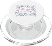 Ocean Seashell Starfish The Sea is Calling Citation PopSockets PopGrip pour MagSafe