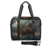 Ocean Ship Octopu Kraken - Sac de voyage pour femmes, hommes, filles, garçons, sac de week-end de 32 L, grand sac fourre-tout pour voyage, sport, salle de sport, couleur, Big, Organiseur de sac
