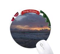 ocean sky water science nature photo tapis de souris en caoutchouc de sapin de noël