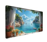 Océan Tapis de Souris Gaming Fleur Grand Tapis de Souris XXL 1200 x 600 x 3mm, Mouse Pad avec Base AntidéRapante ImperméAble à l'eau, Vitesse et la précision Améliorées, pour PC, Travail, Model 707