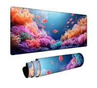 OcéAn Tapis de Souris XXL, Grand sous Main Bureau 1000x500x3mm Poisson, Haute Précision et Vitesse Mouse Pad, Desk Mat avec Base en Caoutchouc, Gaming Accessoire Bureau, pour PC Gamer, Laptop V-3040