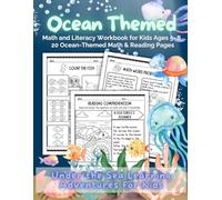 Ocean Themed Math and Literacy Workbook for Kids Ages 5-8 | Fun Under the Sea Learning Pack: Fun marine activities for kindergarten to grade 2 | ... thinking with adorable marine animals.
