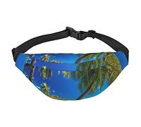 Ocean Tropical Island Fanny Pack pour Femmes Hommes Taille Sac réglable Ceinture décontracté Poitrine Sac Banane Sacs pour Voyage randonnée Taille Packs
