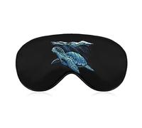 Ocean Turtle Art Masque pour les yeux de sommeil Couverture de sommeil douce Couverture de masque de sommeil avec les yeux bandés pour le voyage du sommeil
