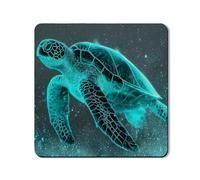 Ocean Turtle Tapis de protection supérieur pour lave-linge, motif vie marine, tapis d'été imperméable en caoutchouc antidérapant pour buanderie, 61 x 61 cm
