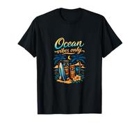 Ocean Vibes Only Graphique de Surf Permanent pour fête de Vacances T-Shirt