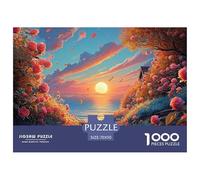 Ocean View 1000 Pièces Papier Écologique Résistant Coffret De Puzzles Rose Cottage Stimulant Et Éducatif Jeu Familial Puzzles pour Adultes Et Enfants 70x50cm/1000pcs