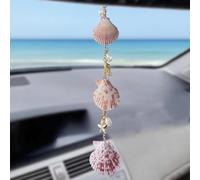 Océan Voiture Pendentif Décoration Voiture Miroir de Voiture à Suspendre,Décoration de Voiture à Suspendre en Coquillages,étoile de mer (Coloré B)