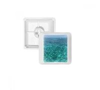 Ocean Water Science Nature Photo PBT Keycaps pour Clavier Mécanique Blanc OEM sans Marquage d'impression R4 Multicolore