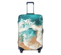 Ocean Wave Crash Housses de protection élastiques pour bagages de voyage 45,7 à 81,3 cm, noir, M