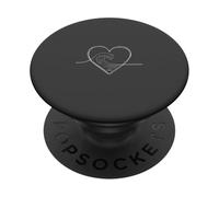 Ocean Wave Heart Minimalist Line Art Esthétique PopSockets PopGrip Adhésif