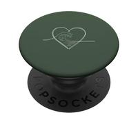 Ocean Wave Heart Minimalist Line Art Esthétique PopSockets PopGrip Adhésif