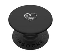 Ocean Wave Heart Minimalist Line Art Esthétique PopSockets PopGrip Adhésif