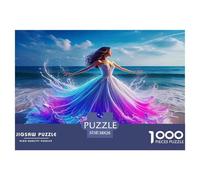 Ocean Wave Lady Puzzle 1000 Pièces Pour Adultes Et Enfants Beauty Jeu Éducatif Jouets Défi 1000 Pieces Décoration De La Maison - Décoration Murale Cadeaux Cadeau Pour Femme, Homme, Couple Et Amie 38x2