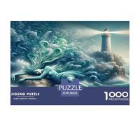 Ocean Wave Lady Puzzles 1000 Pièces Pour Adultes Et Enfants Beauty Jeu Éducatif Jouets Défi 1000 Pieces Décoration De La Maison - Décoration Murale Cadeaux Cadeau Pour Femme, Homme, Couple Et Amie 38x