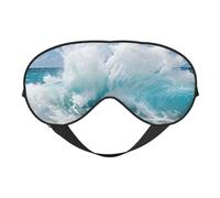 Ocean Wave Masque de sommeil 100 % soie de mûrier naturelle avec couvre-yeux ultra doux pour dormir, voyage, sieste