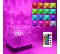 Ocean Wave Projector, 16 Colors Touch Lamp With Touch Control, 3D Cube Lamp, Galaxy Projector For Home, Office, Bar, Restaurant