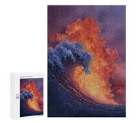 Ocean Wave Sunset Painting Puzzle 1000 Pièces Educa Jouet en Bois Cadeau Unique Décoration Intérieure Jeu Éducatif Challenge Toy Adultes Et Enfants À Partir De 14 Ans 300 PCS