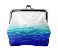 Ocean Waves Porte-monnaie en forme de voilier - Petit kit de voyage - Pochette de rangement pour week-end et voyages d'affaires, Noir , Taille unique, Pochette à monnaie