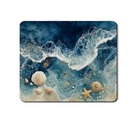 Ocean Waves Tapis de protection supérieur pour lave-linge et sèche-linge, housse de machine à laver abstraite, tapis d'été nautique en caoutchouc antidérapant et imperméable pour buanderie, 50,8 x 61