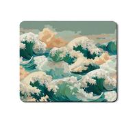 Ocean Waves Tapis de protection supérieure pour lave-linge, design côtier artistique pour machine à laver et sèche-linge, en caoutchouc de qualité supérieure, antidérapant, imperméable, pour buanderie