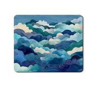Ocean Waves Tapis de protection supérieure pour lave-linge et sèche-linge Motif abstrait bleu océan 50,8 x 61 cm