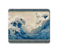 Ocean Waves Tapis de protection supérieure pour lave-linge et sèche-linge, style japonais vintage, imperméable, antidérapant, parfait pour la buanderie, 50,8 x 61 cm