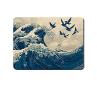 Ocean Waves Tapis de séchage pour comptoir de cuisine, tapis d'égouttoir à vaisselle en caoutchouc absorbant bleu vintage, tapis de séchage pour comptoir de cuisine, 45,7 x 61 cm