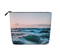 Ocean Waves Trousse de toilette de voyage polyvalente, parfaite pour un usage quotidien et les voyages d'affaires, Noir , Taille unique, Trousse de toilette