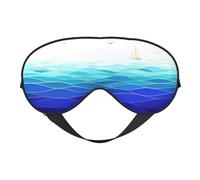 Ocean Waves Voilier avec oiseaux Maritime Sleep Eye Mas Light Night Eye Blinder Voyage Cadeau essentiel Femmes Hommes Masque de sommeil