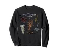 Ocean Wildlife Vintage Superbe Gamme de créatures Marines Sweatshirt