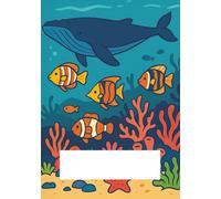 Ocean Wonders Primary Composition Notebook K-2 with Picture & Feedback Space: Story Journal with Dotted Midline, Drawing Section, and Handwriting Practice for Kids (7x10)