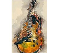 OCEANGOD Abstrait Guitare Électrique Toile Peintures Murales Affiches et Gravures Modernes Mur Art Photo pour Salon Décoration de La Maison 60x80cm Sans Cadre