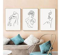 OCEANGOD Affiches Imprime Minimaliste Femmes Corps Dessin Au Trait Toile Peintures Mur Art Nordique Photos Intérieur Décoration De La Maison 30x40cmx3pcs Sans Cadre