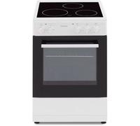 OCEANIC Cuisinière vitrocéramique 50 x50 - four convection naturelle - four 48L - blanc