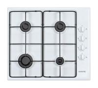 Continental Edison Table de cuisson gaz Émail blanc 4 foyers 7500 W