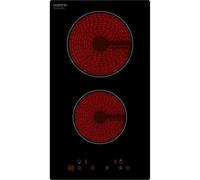 Oceanic Plaque de cuisson vitrocéramique OCEATV2ZSE9 2 foyers 2900W commandes sensitives Noir