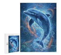 Oceanic Serenity Dolphin Dance Puzzle 1000 Pièces Educa Jouet en Bois Cadeau Unique Décoration Intérieure Jeu Éducatif Challenge Toy Adultes Et Enfants À Partir De 14 Ans 500 PCS