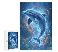 Oceanic Serenity Dolphin Dance Puzzle 1000 Pièces Educa Jouet en Bois Cadeau Unique Décoration Intérieure Jeu Éducatif Challenge Toy Adultes Et Enfants À Partir De 14 Ans 1000 PCS