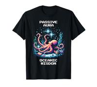 Oceanic Wisdom Aura | Style de Jeu rétro Pixel Octopus T-Shirt