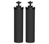 Oceanlend Filtre à eau - Lot de 2 filtres à charbon actif, 5,7 x 24,8 cm, éléments de purification noirs de rechange