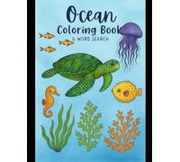 Oceano de colorir e caça-palavras