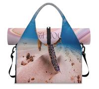 Oceans Sac de sport pour femme et homme Motif tortues de mer avec compartiment à chaussures Sac fourre-tout pour yoga, gym, voyage, couleur, L, Organiseur de sac