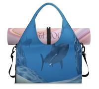 Oceans Sea Sharks Sac de sport avec compartiment à chaussures Sac fourre-tout pour la gym, le yoga, les voyages, couleur, L, Sac de voyage